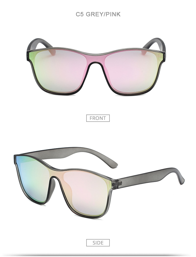 New Square Polarized Sunglasses Unsex Fashion HOOBAN Brand Design One-piece Lens UV400