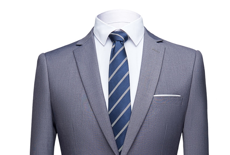 Coat Blazers Trousers 2-Pcs Set New Fashion Men's Boutique Business Dress Wedding Groom Suit