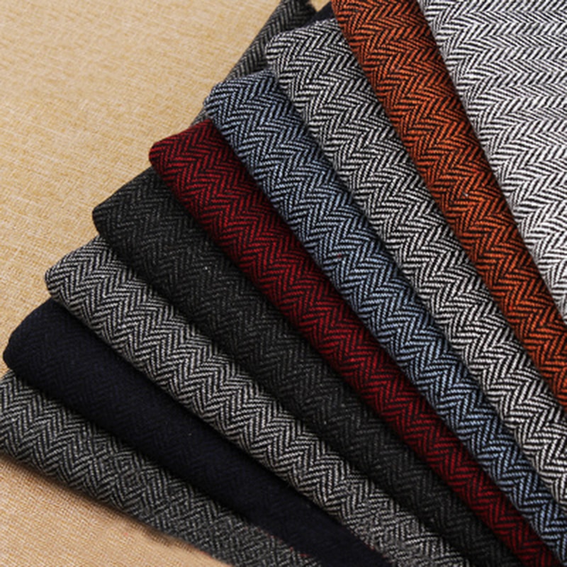 Gray Wool Tweed Winter Men Suits For Wedding Formal Groom Tuxedo Herringbone Male Fashion (Jacket+Vest+Pants+Tie)