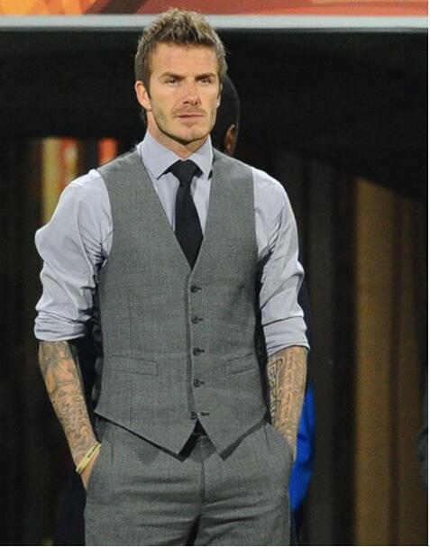Slim Fit Mens Vest Formal Suit Business Waistcoat Gilet Homme Grey And Black