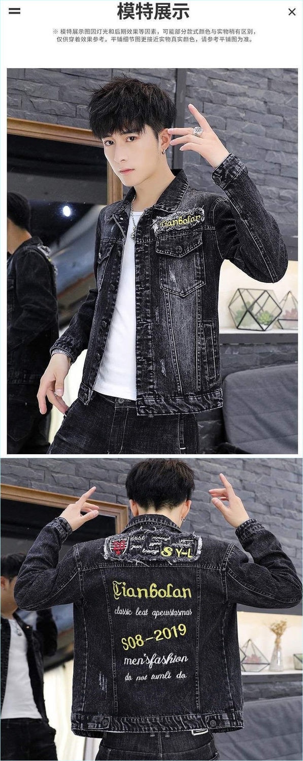 Leather Racer Black Jacket Korean Fashion Jacket Youth Casual Versatile Hot Top Streetwear Coat