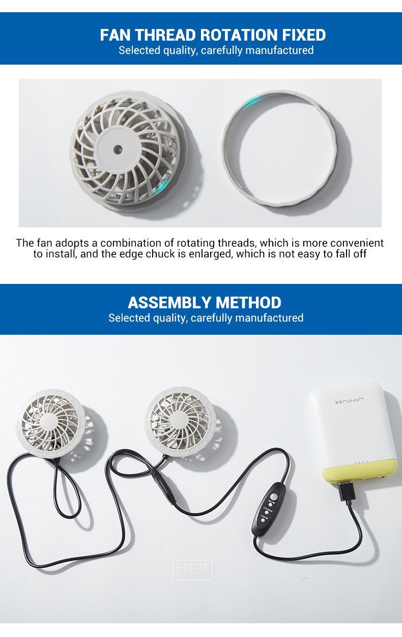 Ice Vest Fan Air Conditioning Clothes Cool Vest Sport USB Charging Worker Camping Fishing
