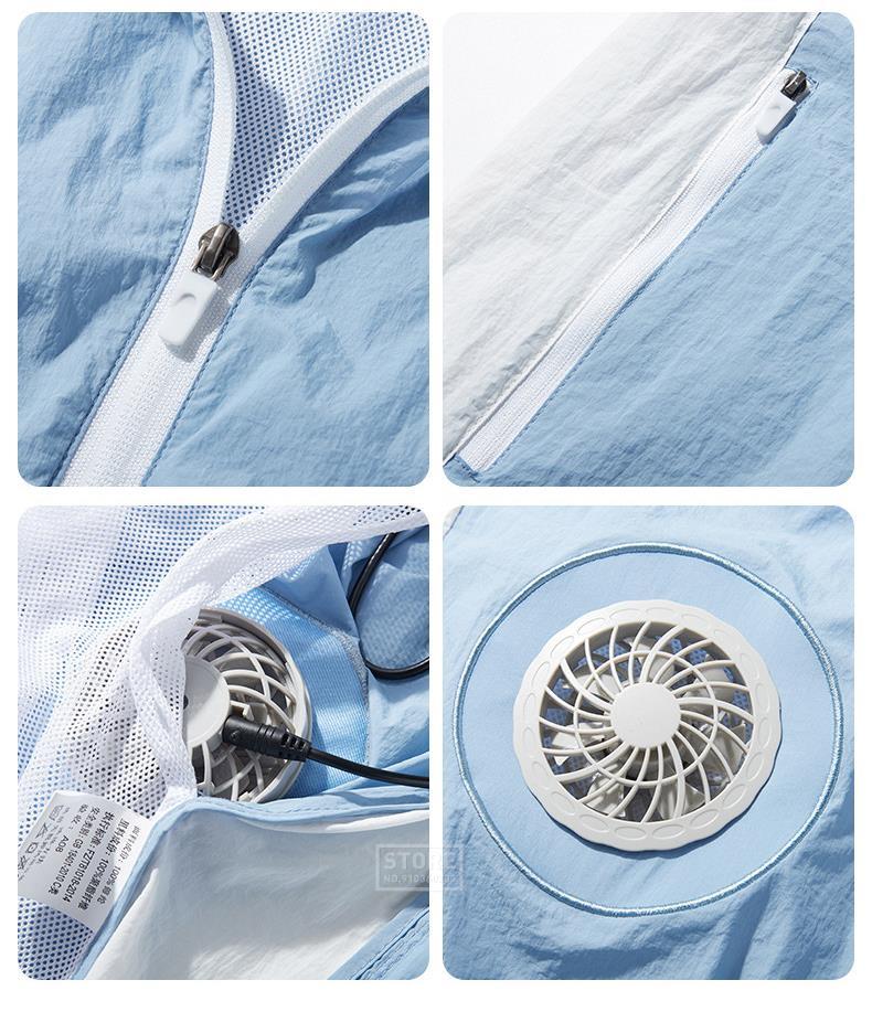 Ice Vest Fan Air Conditioning Clothes Cool Vest Sport USB Charging Worker Camping Fishing