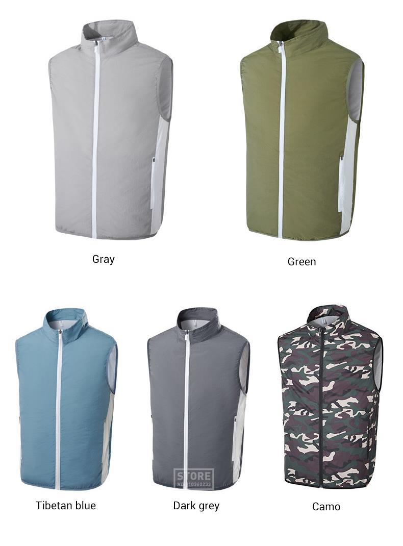 Ice Vest Fan Air Conditioning Clothes Cool Vest Sport USB Charging Worker Camping Fishing