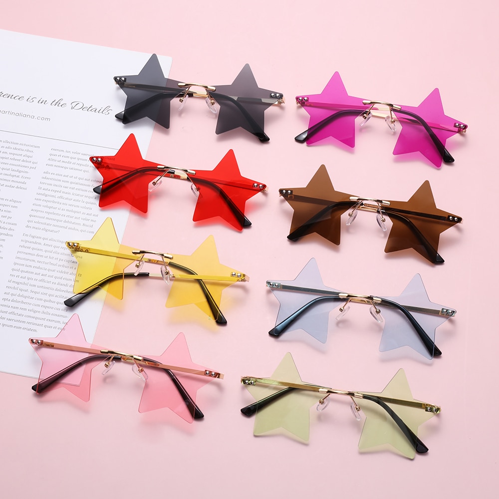 Sexy Hot Lips Shape Sunglasses Small Frame Metal Sunglasses Fashion Ocean Lens
