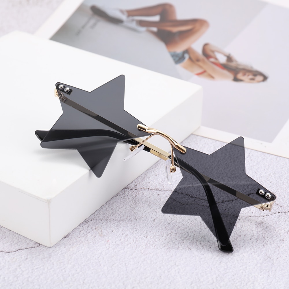 Sexy Hot Lips Shape Sunglasses Small Frame Metal Sunglasses Fashion Ocean Lens