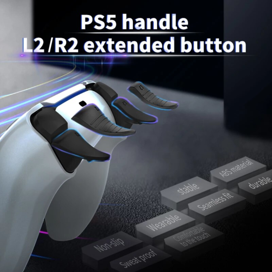 Trigger Extender Lengthened Buttons New L2 R2 for Playstation 5 PS5 Gamepad Accessories