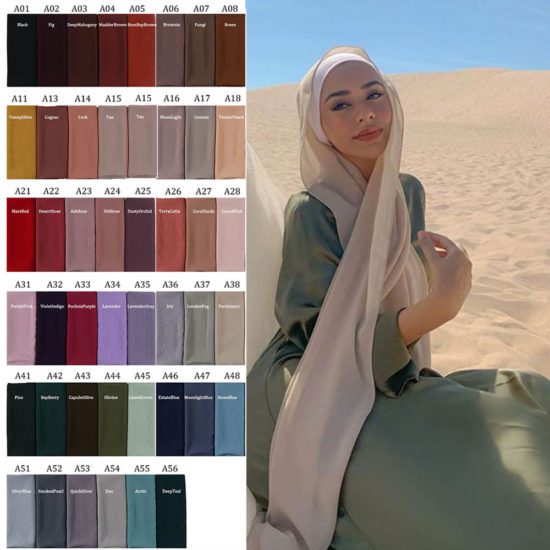 Scarves Hijabs Long Shawls Good Stitching Stitch High Quality