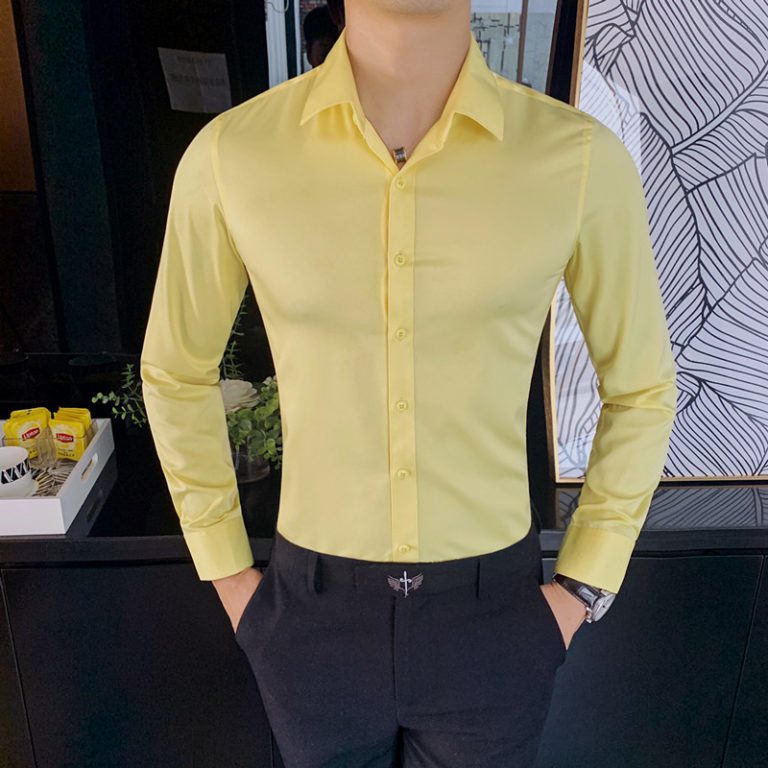 Long Sleeve Shirt Men Fashion Slim Fit - Image 4