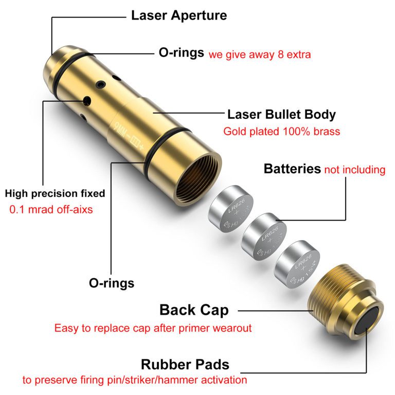 9mm Laser Tactical Red Dot  Training Bore Sight - Image 2