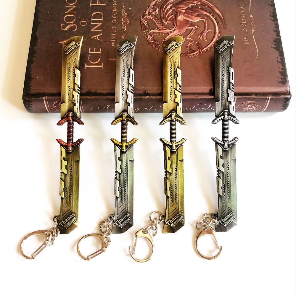 Keychain Toys Avengers Sword Stormbreaker Key chain Thanos Spiderman Keyring Toys Keychain Toys Avengers Sword Stormbreaker Key chain Thanos Spiderman Keyring Toys