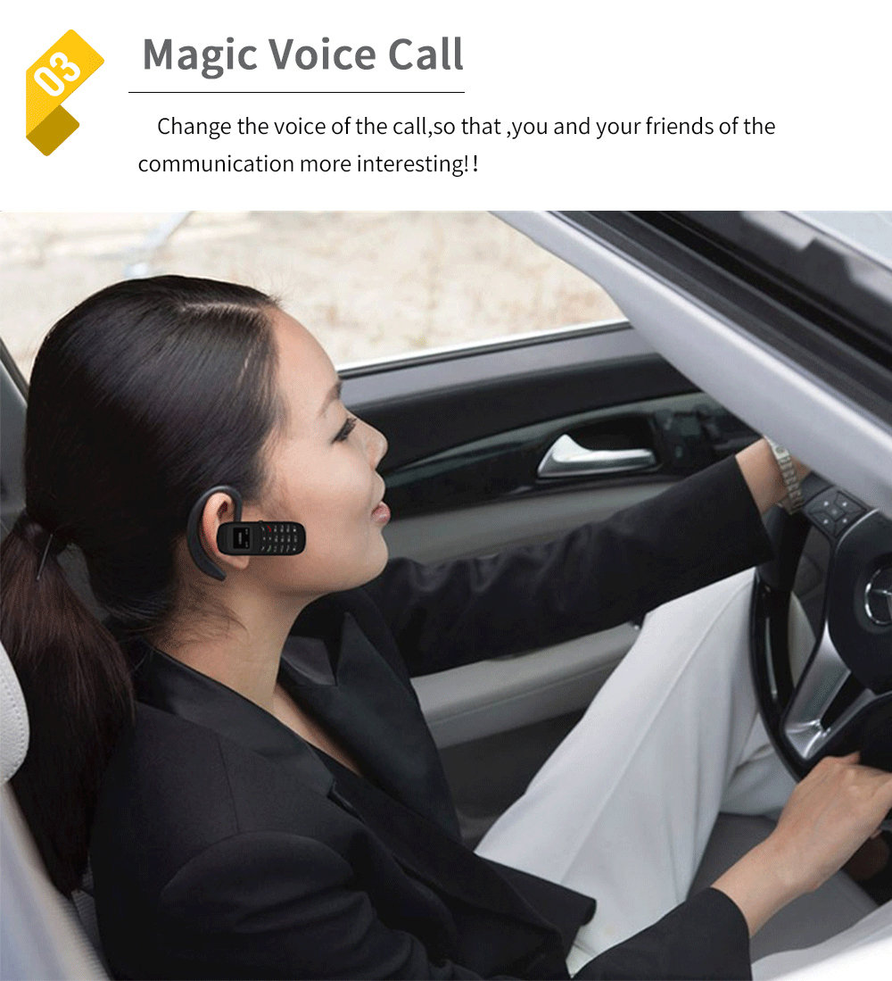الهاتف الصغير يدعم البلتوث و شريحة اتصال Mini Mobile Phone Wireless Bluetooth Earphone Stereo GSM Unlocked Phone Super Thin