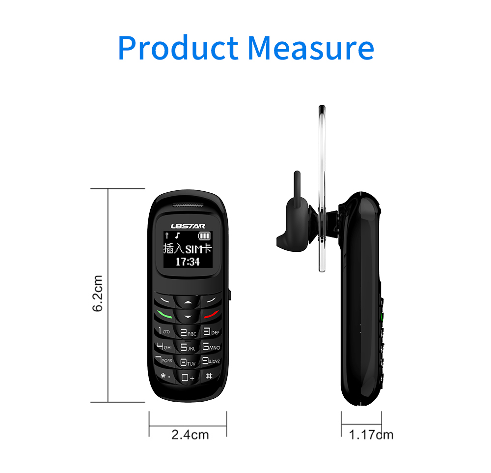 الهاتف الصغير يدعم البلتوث و شريحة اتصال Mini Mobile Phone Wireless Bluetooth Earphone Stereo GSM Unlocked Phone Super Thin