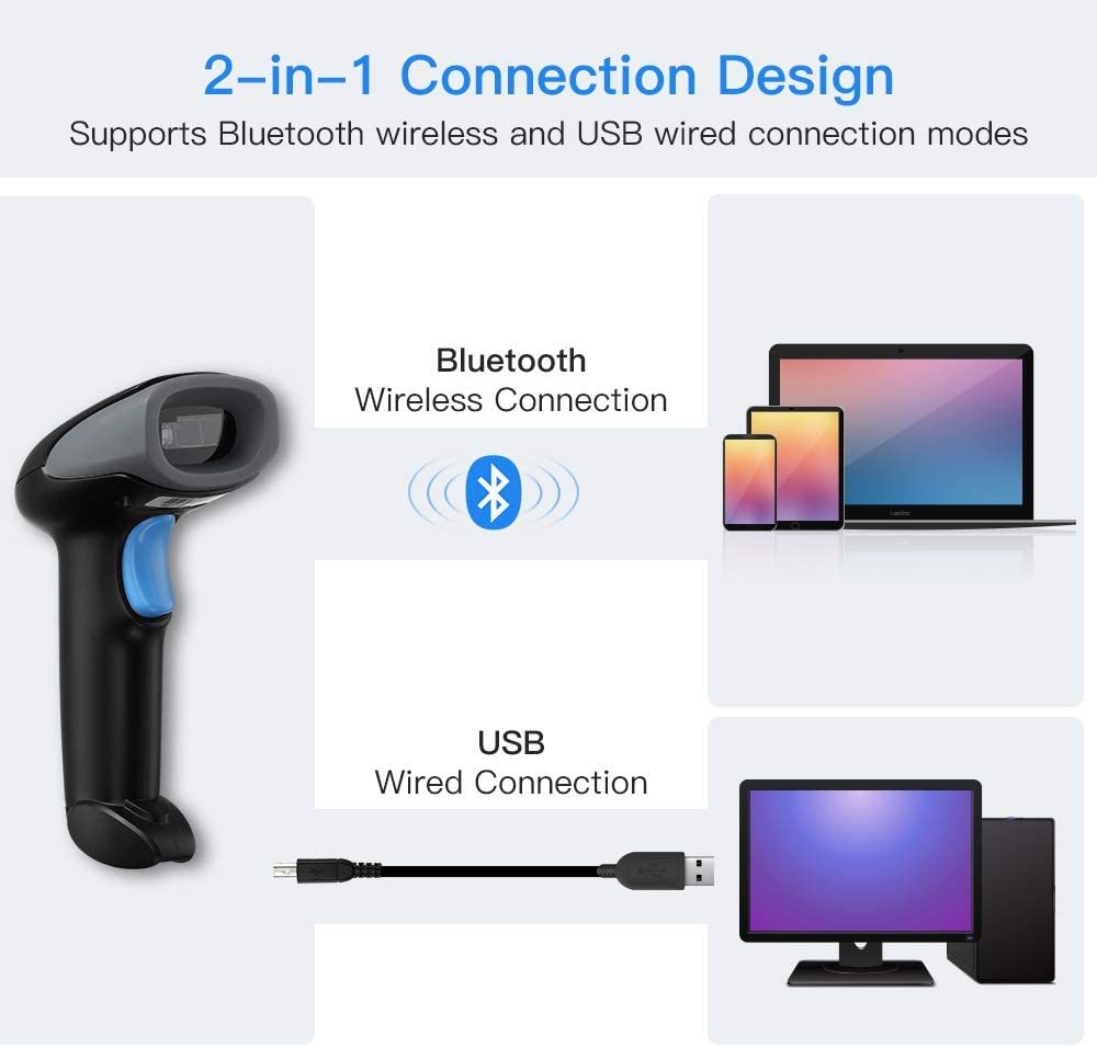 Mini Portable Barcode Scanner QR Code Screen Image Reader Data Matrix USB Wired Scanning Bluetooth Mini Portable Barcode Scanner QR Code Screen Image Reader Data Matrix USB Wired Scanning Bluetooth
