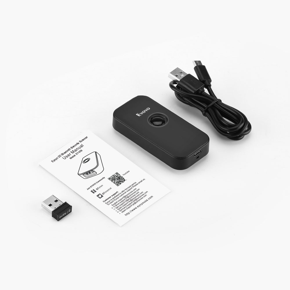 Mini Portable Barcode Scanner QR Code Screen Image Reader Data Matrix USB Wired Scanning Bluetooth Mini Portable Barcode Scanner QR Code Screen Image Reader Data Matrix USB Wired Scanning Bluetooth