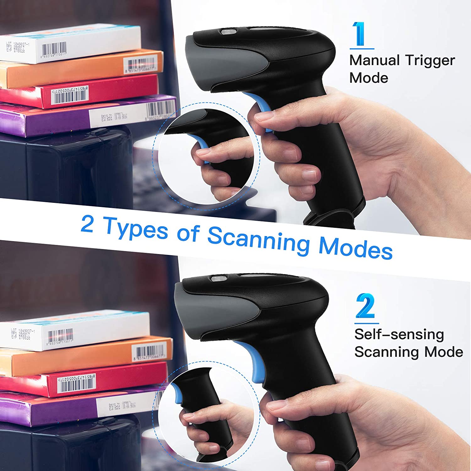 Mini Portable Barcode Scanner QR Code Screen Image Reader Data Matrix USB Wired Scanning Bluetooth Mini Portable Barcode Scanner QR Code Screen Image Reader Data Matrix USB Wired Scanning Bluetooth