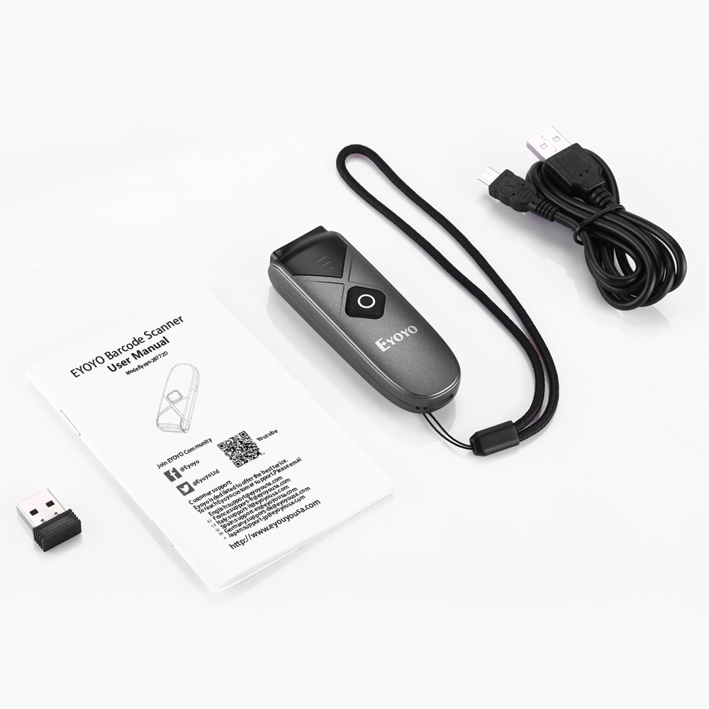 Mini Portable Barcode Scanner QR Code Screen Image Reader Data Matrix USB Wired Scanning Bluetooth Mini Portable Barcode Scanner QR Code Screen Image Reader Data Matrix USB Wired Scanning Bluetooth