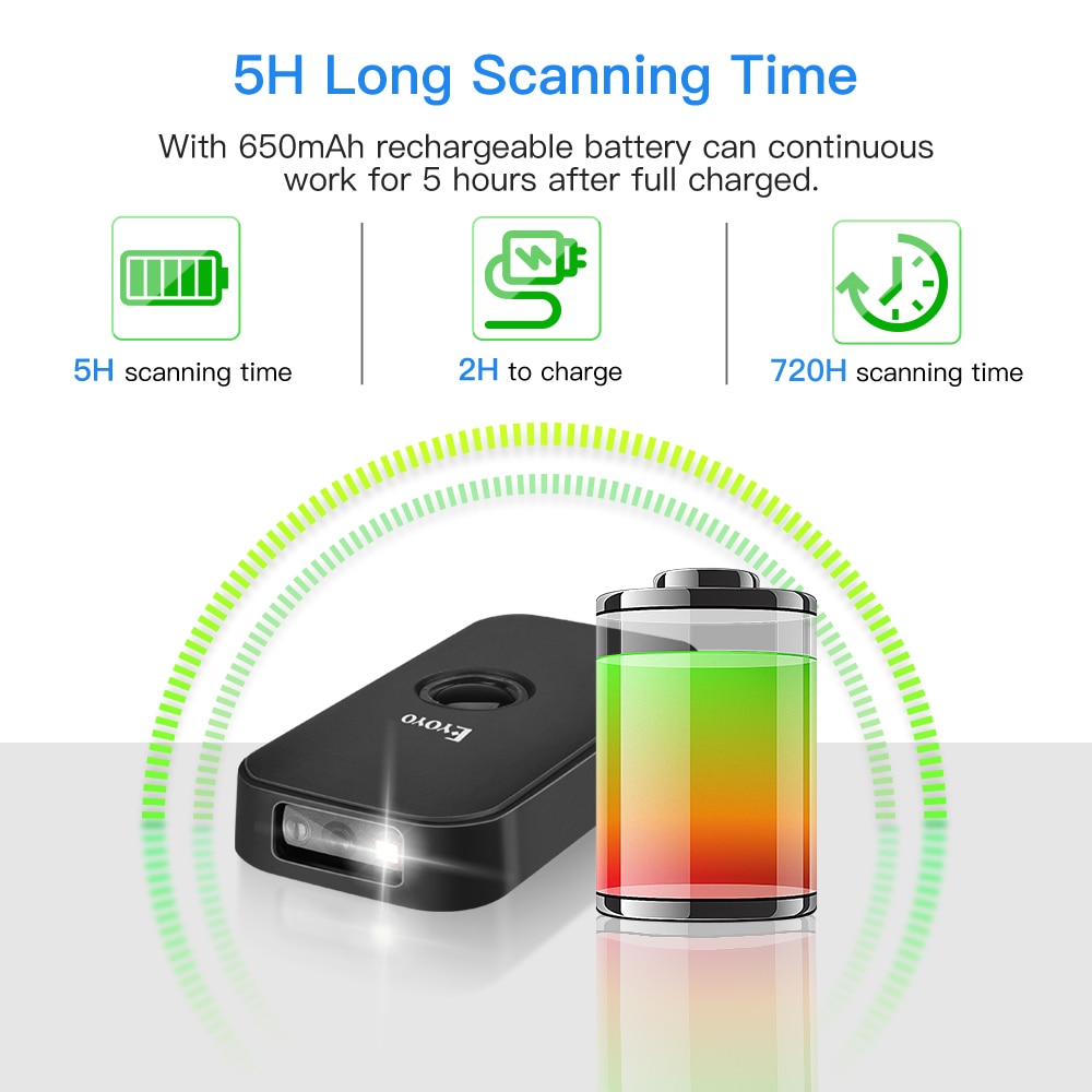 Mini Portable Barcode Scanner QR Code Screen Image Reader Data Matrix USB Wired Scanning Bluetooth Mini Portable Barcode Scanner QR Code Screen Image Reader Data Matrix USB Wired Scanning Bluetooth