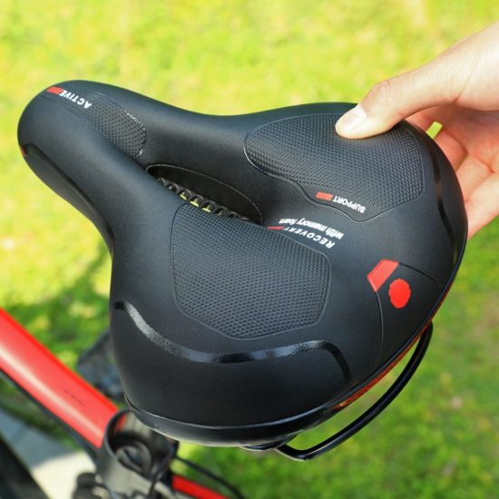 Reflective Shock Absorbing Hollow Bike Saddle Rainproof