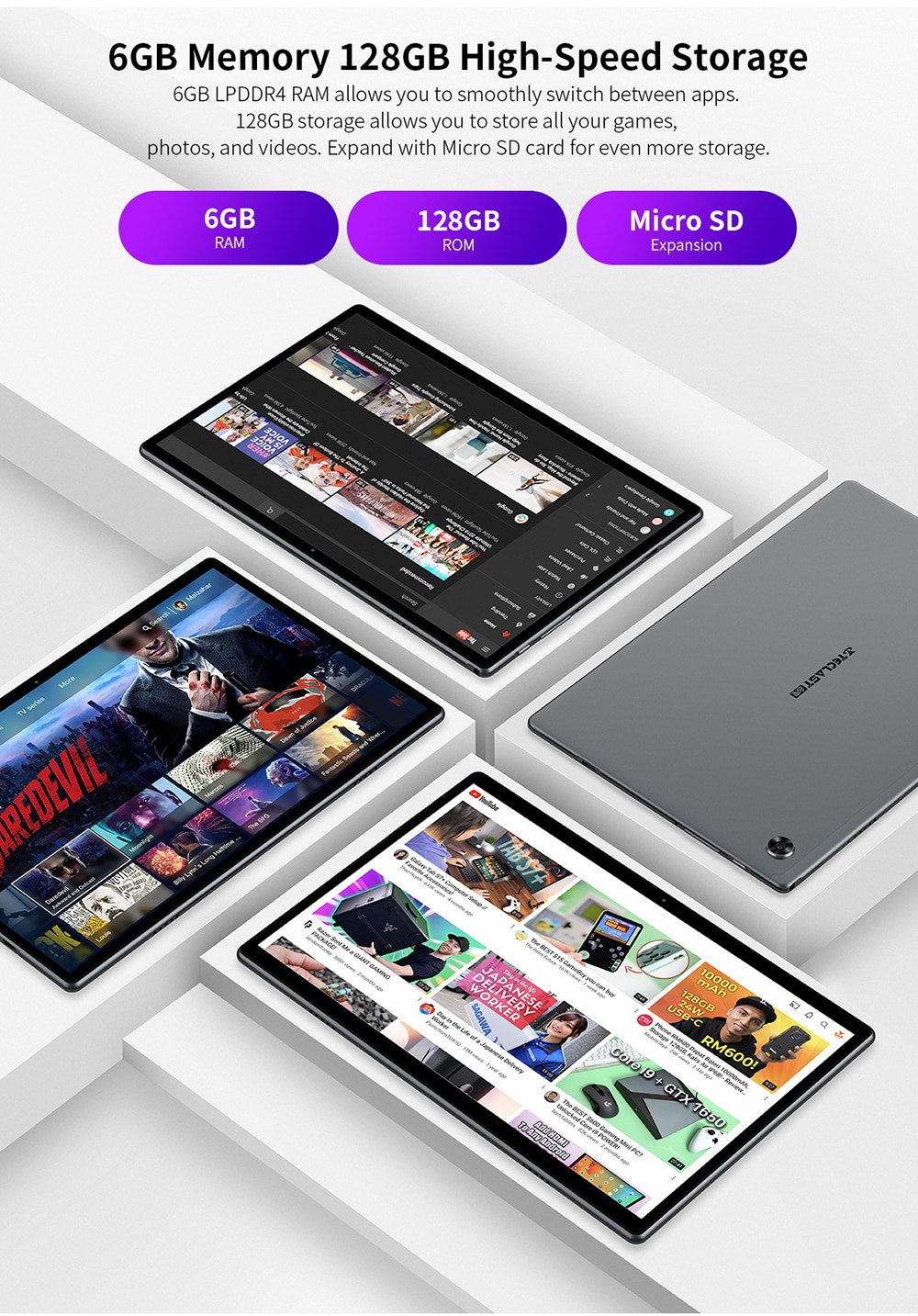 Tablet Teclast M40 Pro 10.1 6GB RAM 128GB ROM Octa Core Android 11 4G Network Dual Wifi Type-C Tablet Teclast M40 Pro 10.1 6GB RAM 128GB ROM Octa Core Android 11 4G Network Dual Wifi Type-C