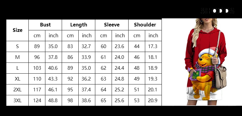 Long Sleeve Hoodie Dress Disney Branded Winnie the Pooh and Minnie Mouse Anime 3D Printing Long Sleeve Hoodie Dress Disney Branded Winnie the Pooh and Minnie Mouse Anime 3D Printing