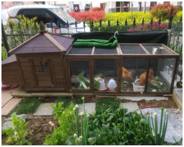 Foldable Wood Chicken Rabbit Cage for Household Large-scale Duck Cats Dog Coops and Pet Houses