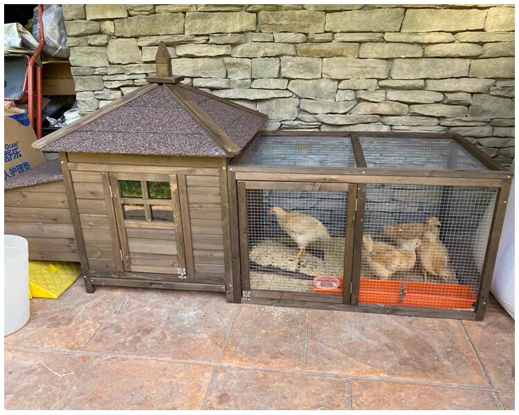 Foldable Wood Chicken Rabbit Cage for Household Large-scale Duck Cats Dog Coops and Pet Houses