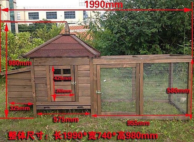 Foldable Wood Chicken Rabbit Cage for Household Large-scale Duck Cats Dog Coops and Pet Houses