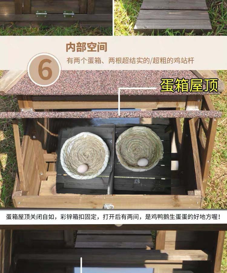 Foldable Wood Chicken Rabbit Cage for Household Large-scale Duck Cats Dog Coops and Pet Houses