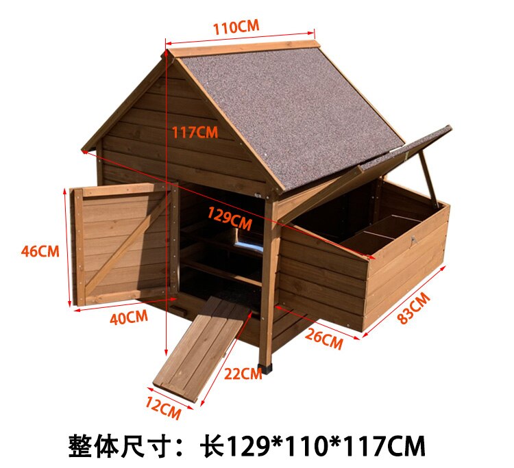 Foldable Wood Chicken Rabbit Cage for Household Large-scale Duck Cats Dog Coops and Pet Houses