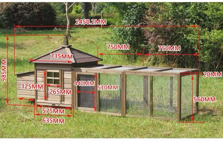 Foldable Wood Chicken Rabbit Cage for Household Large-scale Duck Cats Dog Coops and Pet Houses
