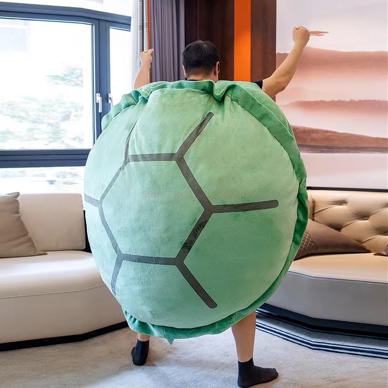 Turtle Shell Pillow Toys Big Tortoise Clothes Stuffed Soft for Sleeping Cushion Cosplay Game Gift
