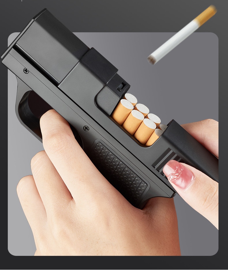 Turbo Lighter Gas Welding Gun With Cigarette Box 10PCS Windproof Cigarette Lighter Camping Lighter
