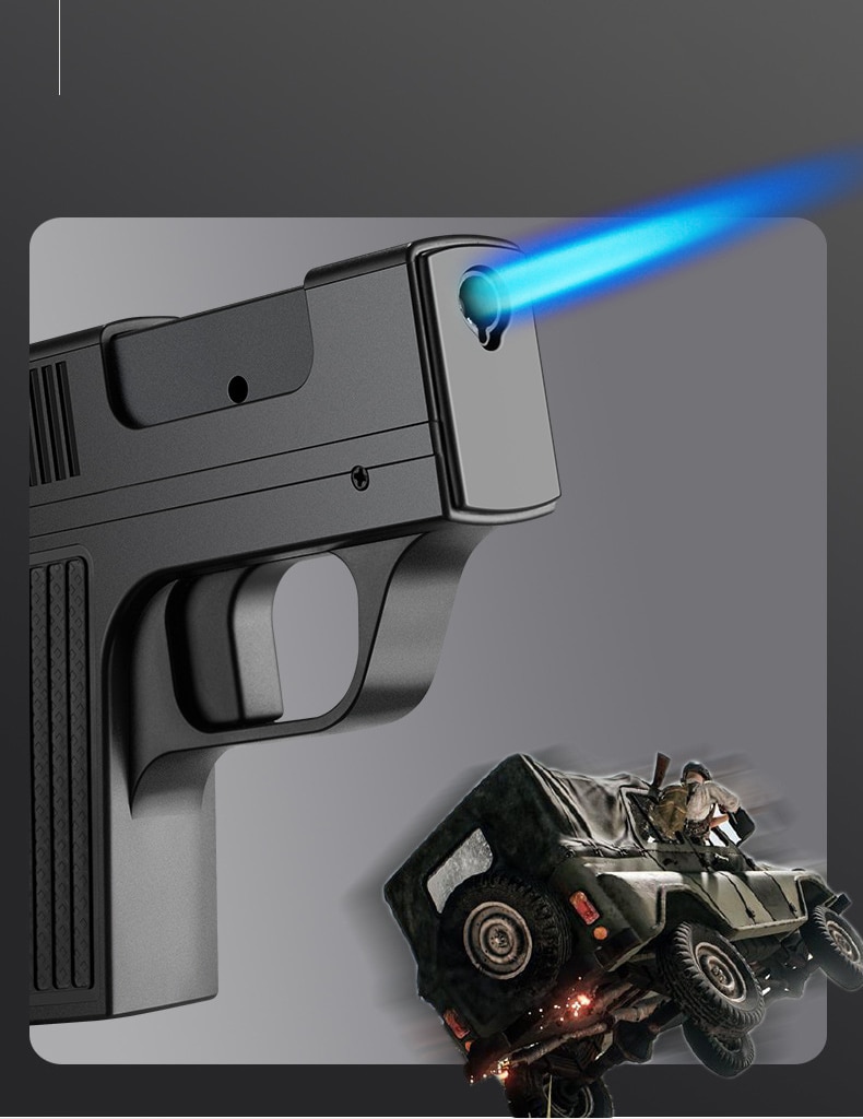 Turbo Lighter Gas Welding Gun With Cigarette Box 10PCS Windproof Cigarette Lighter Camping Lighter