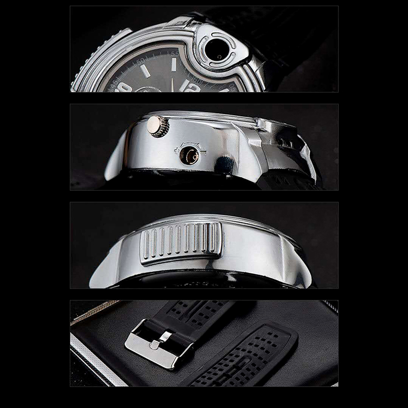 Flame Lighter Watch Metal New Creative Personality Gas Electronic Open Lighter