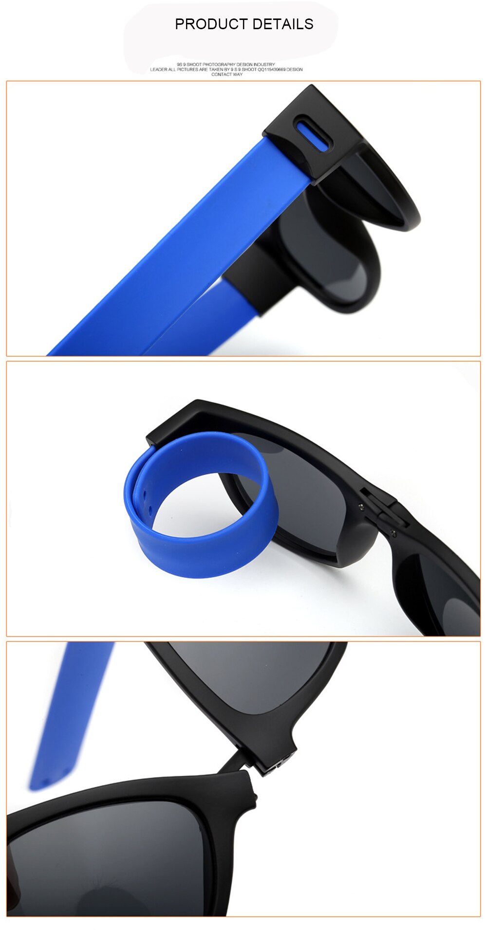 Wristband Sunglasses Sports Glasses for Men Women Foldable Fashion Driving Cycling anti-falling