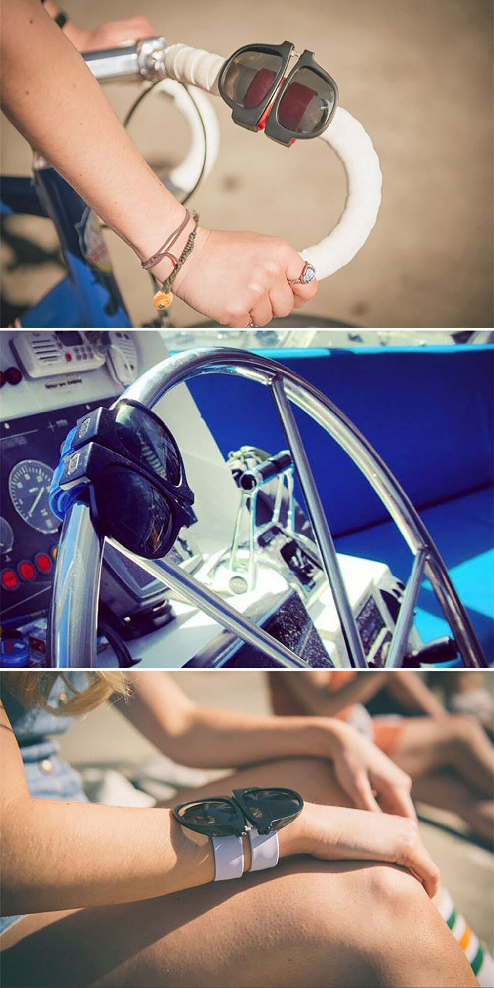 Wristband Sunglasses Sports Glasses for Men Women Foldable Fashion Driving Cycling anti-falling
