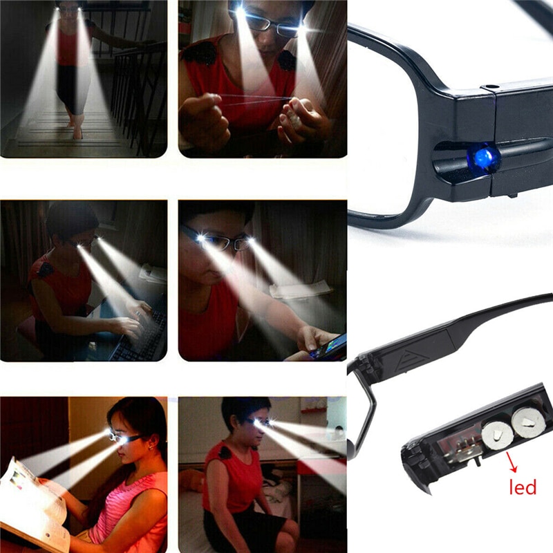 Reading Glasses Multi Strength LED Unisex Spectacle Diopter Magnifier Light Up Night Reading Glasses Multi Strength LED Unisex Spectacle Diopter Magnifier Light Up Night