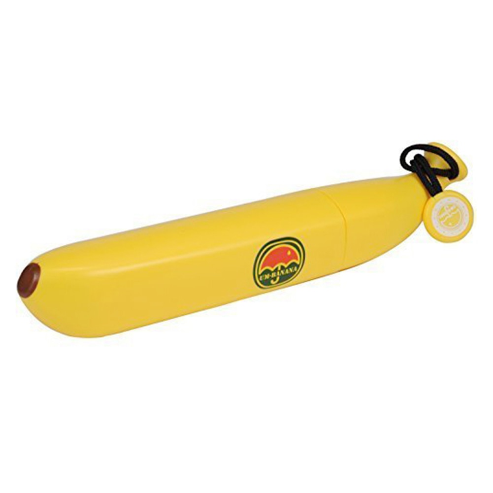 Windproof Umbrella Anti-UV Rain Sun with Folding Banana Shape Box Children Kids