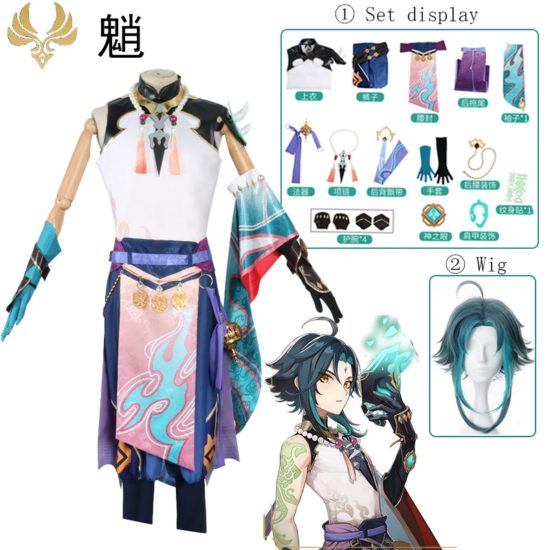 Genshin Impact Xiao Cosplay Costume Carnival Party Outfit Game Suit Uniform