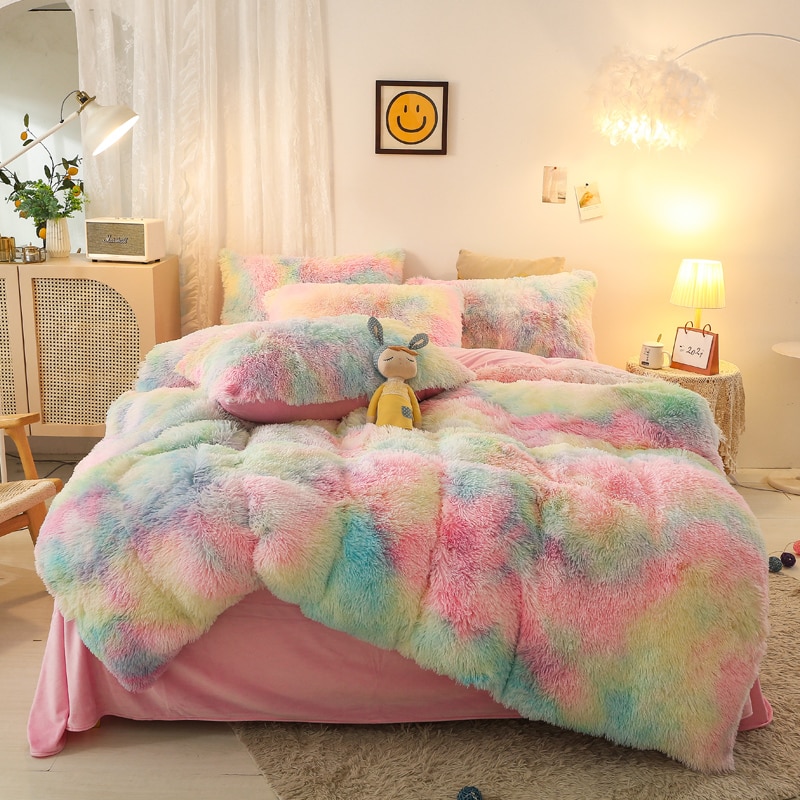 Cover Set Bed Comforter Blanket Pillowcases Coral Fleece Warm Princess Bedding Set Mink Velvet Quilt/Duvet Cover Set Bed Comforter Blanket Pillowcases Coral Fleece Warm Princess Bedding Set Mink Velvet Quilt/Duvet