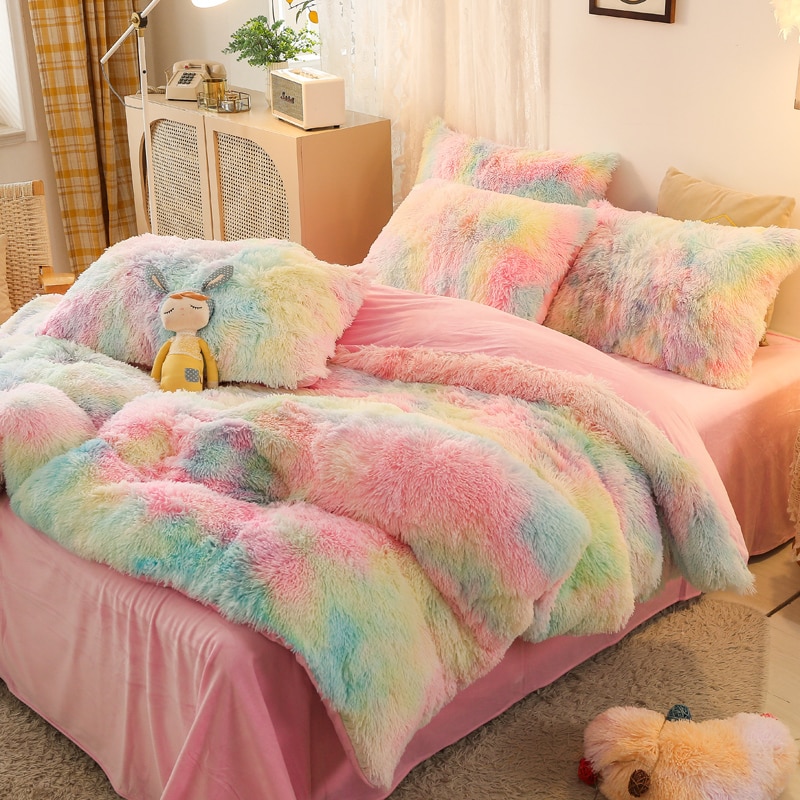 Cover Set Bed Comforter Blanket Pillowcases Coral Fleece Warm Princess Bedding Set Mink Velvet Quilt/Duvet Cover Set Bed Comforter Blanket Pillowcases Coral Fleece Warm Princess Bedding Set Mink Velvet Quilt/Duvet