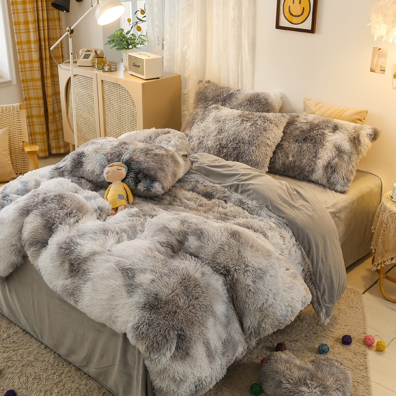 Cover Set Bed Comforter Blanket Pillowcases Coral Fleece Warm Princess Bedding Set Mink Velvet Quilt/Duvet Cover Set Bed Comforter Blanket Pillowcases Coral Fleece Warm Princess Bedding Set Mink Velvet Quilt/Duvet