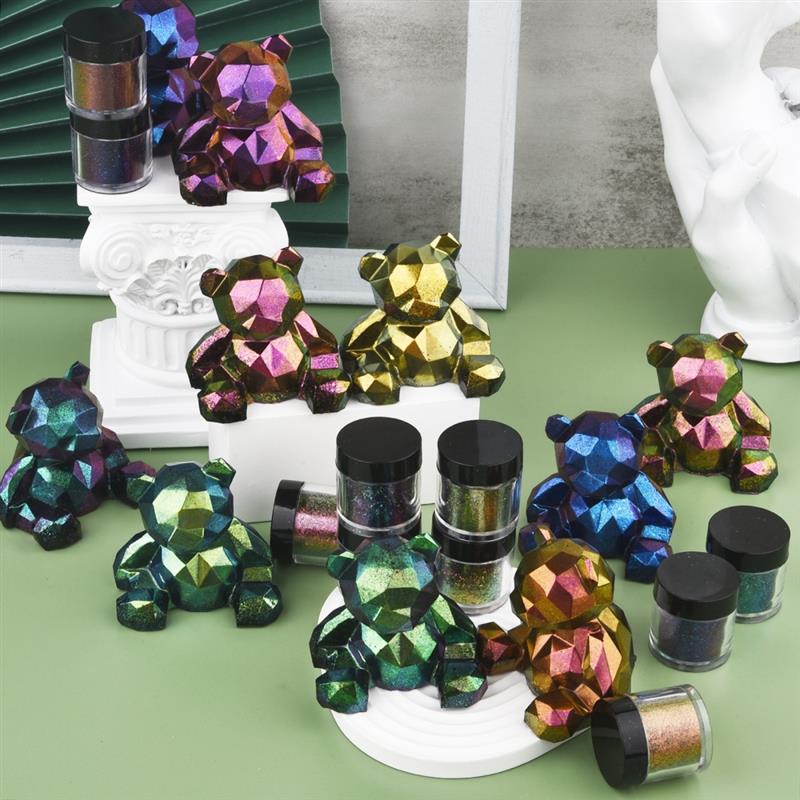 Mirror Powder Chameleons Epoxy Glitter Magic Pigment Pearlescent Discolored Resin Colorant Jewelry Dye Tools
