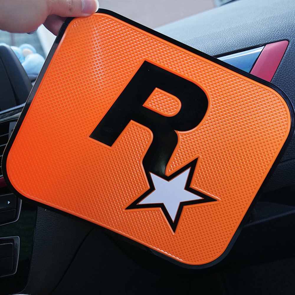 GTA R-Star Sticky Gel Pad Car Dashboard Sticky Anti-Slip PVC Mat For Phone Sunglasses Holder