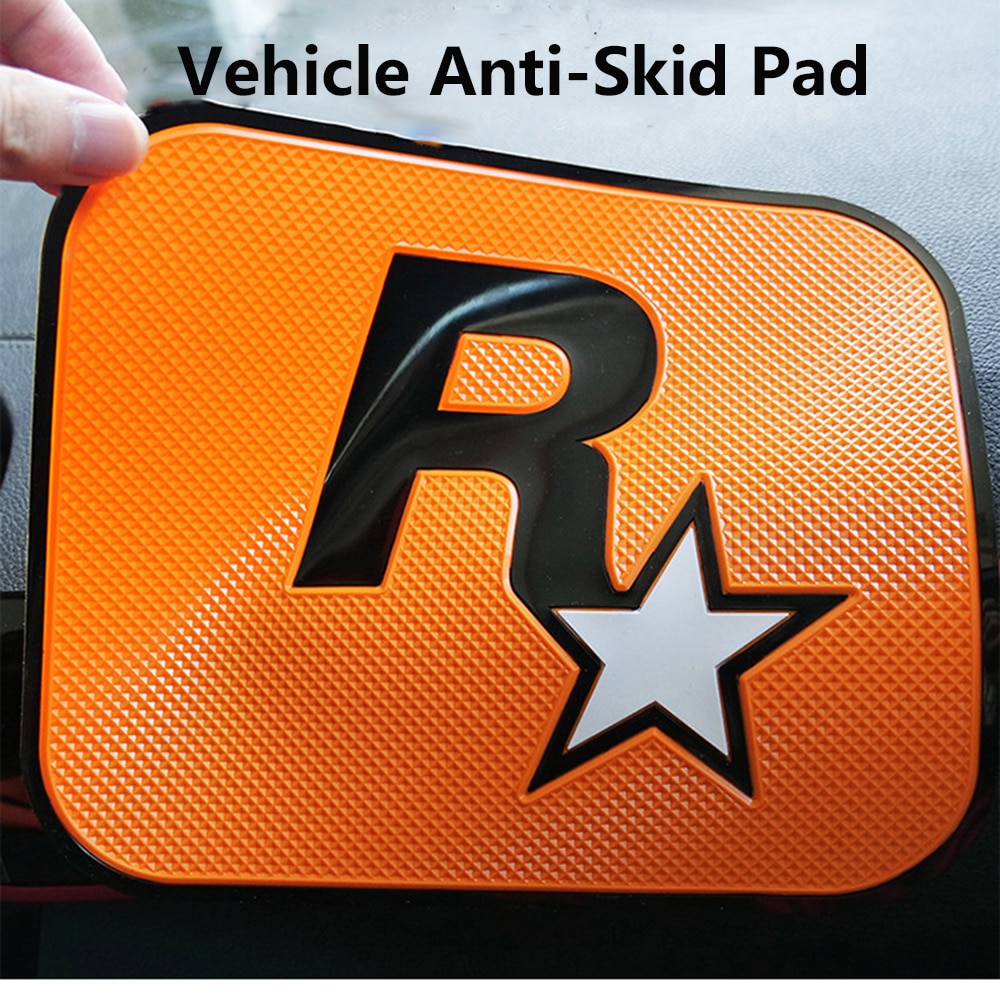GTA R-Star Sticky Gel Pad Car Dashboard Sticky Anti-Slip PVC Mat For Phone Sunglasses Holder