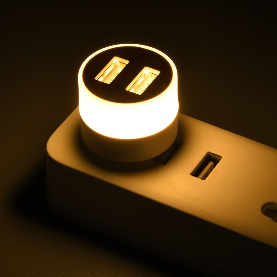 USB Plug Lamps Mini Night Light Computer Mobile Power Charging LED Eye Protection Square Reading Light