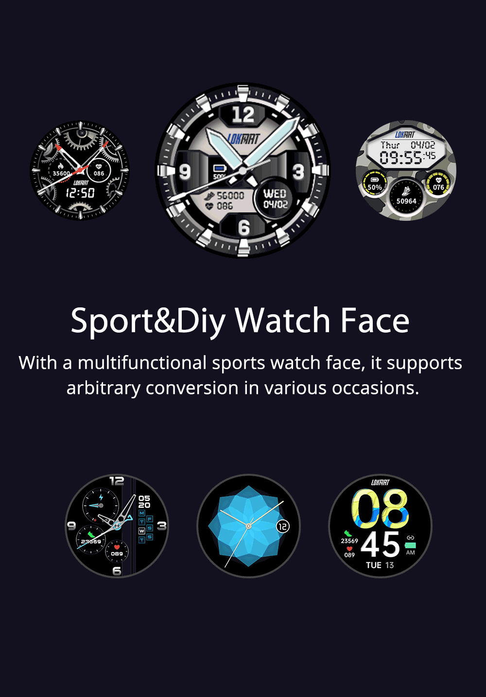Smart Watch Men Heart Rate Monitor Blood Pressure Smartwatch Full Touch Screen Fitness Tracker For Android iOS