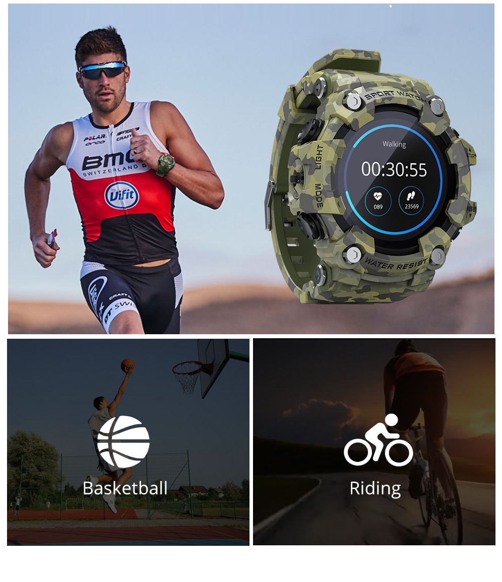 Smart Watch Men Heart Rate Monitor Blood Pressure Smartwatch Full Touch Screen Fitness Tracker For Android iOS