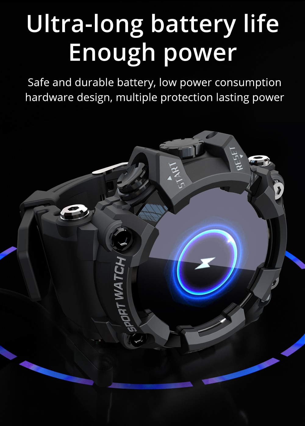 Smart Watch Men Heart Rate Monitor Blood Pressure Smartwatch Full Touch Screen Fitness Tracker For Android iOS